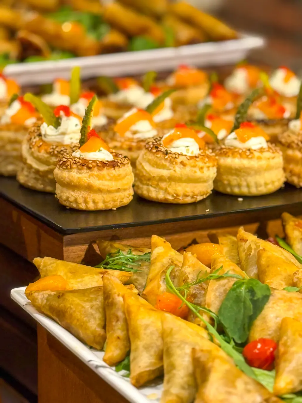 Briouats et bouchées salées au buffet Pensée