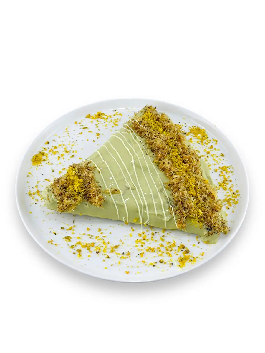 Crêpe pistache kunafa