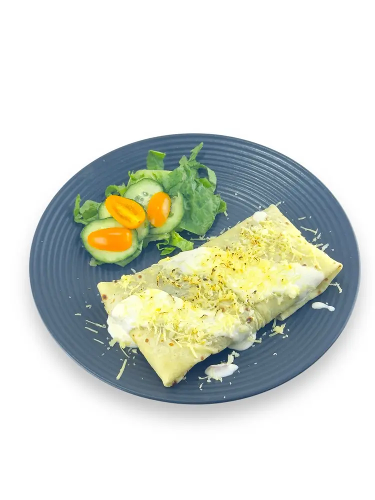 Crêpe au poulet et aux champignons de la carte Pensée